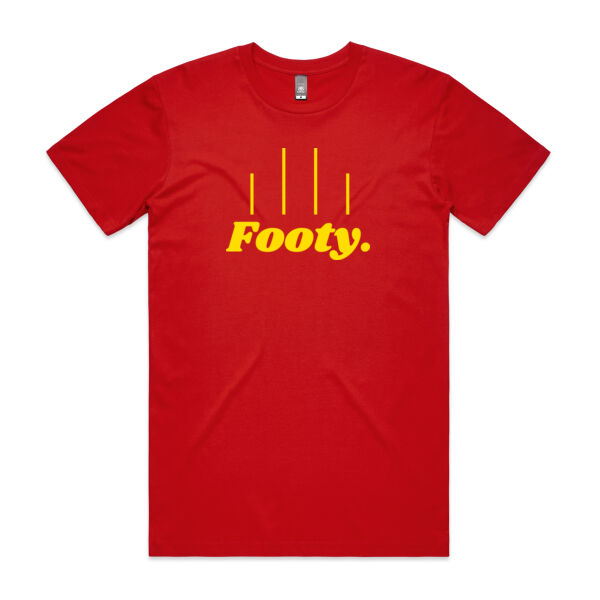 Red and Yellow Footy t-shirt Thumbnail