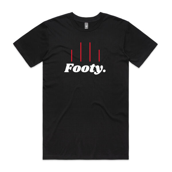 Red, White and Black Footy t-shirt Thumbnail