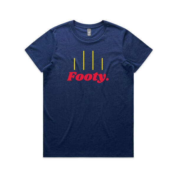 Blue, Red and Yellow Footy t-shirt Thumbnail