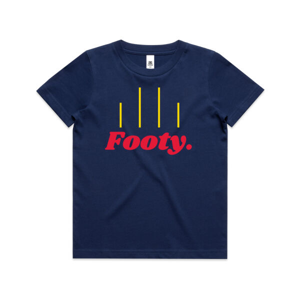 Blue, Red and Yellow Footy tshirt Thumbnail