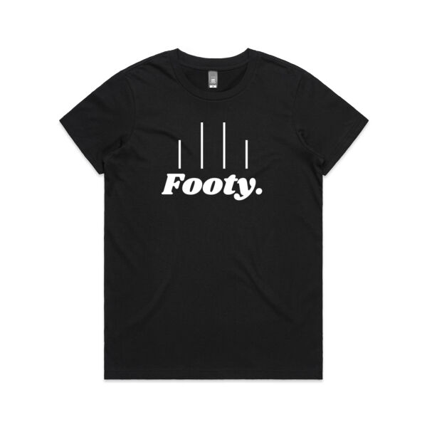 Black and white Footy t-shirt Thumbnail