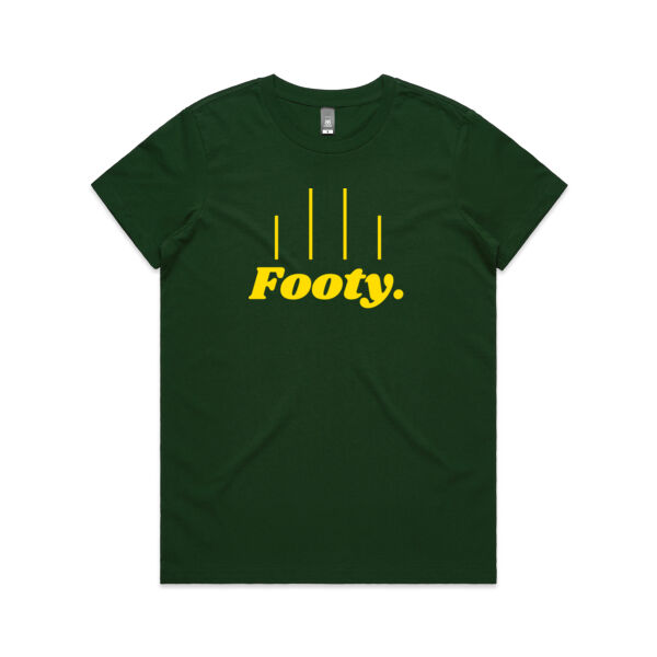 Green and Gold Footy t-shirt Thumbnail