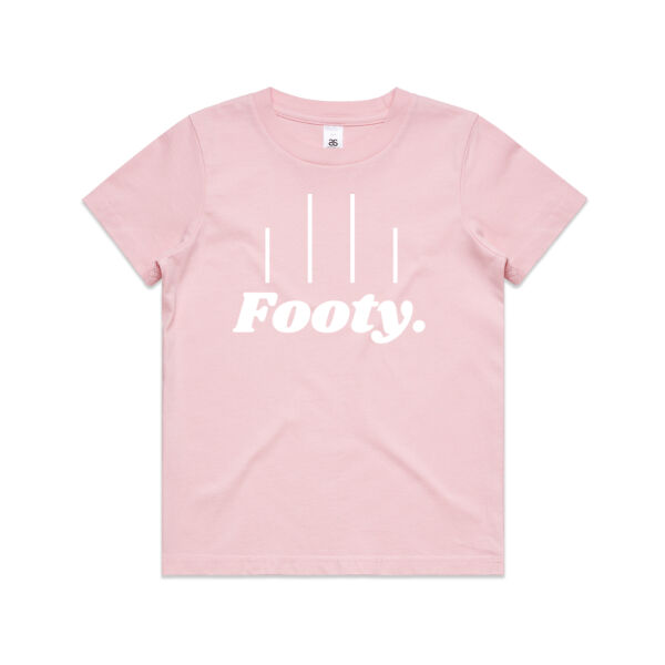 Pink and White Footy t-shirt Thumbnail