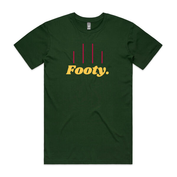 Green, Red and Yellow Footy t-shirt Thumbnail