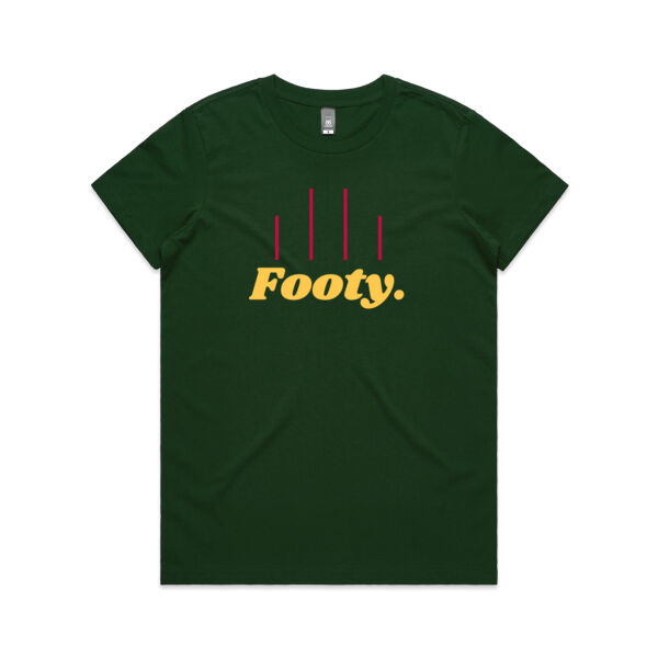 Green, Red and Yellow Footy t-shirt Thumbnail